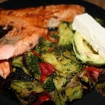 Lax med stekta grönsaker (Keto)