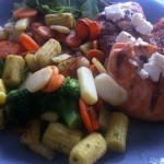 Grillad lax med wokgrönsaker