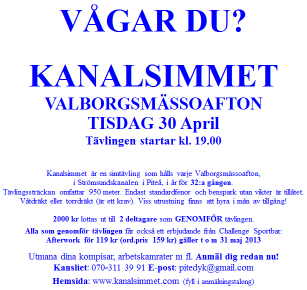 Kanalsimmet 2013 info.